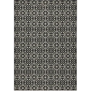 Černý běhoun Hanse Home Gloria Pattern, 80 x 300 cm
