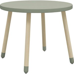 Šedozelený dětský stůl Flexa Dots, ø 60 cm