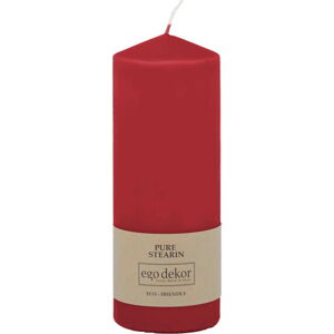 Červená svíčka Eco candles by Ego dekor Top, doba hoření 50 h