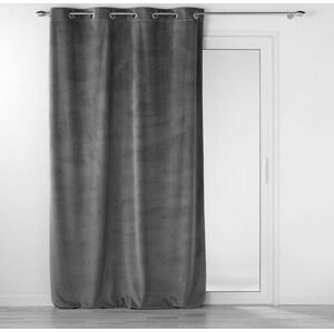 Antracitový sametový závěs 140x260 cm Velouriane – douceur d'intérieur