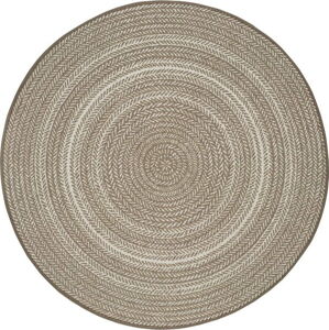 Béžový venkovní koberec Universal Silvana Rutto, ⌀ 120 cm
