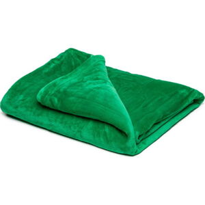 Zelená mikroplyšová deka My House, 150 x 200 cm