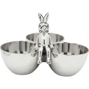 Dekorativní servírovací miska ve stříbrné barvě Kare Design Bunny Tre