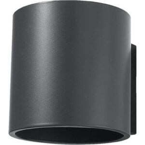 Tmavě šedé nástěnné svítidlo ø 10 cm Roda – Nice Lamps