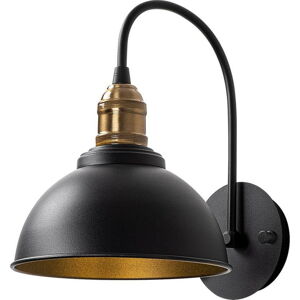 Černé nástěnné svítidlo ø 21 cm Varzan – Opviq lights