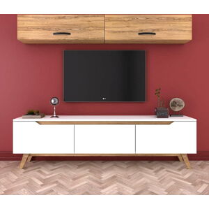 Set nástěnné skřínky a bílého TV stolku Wren