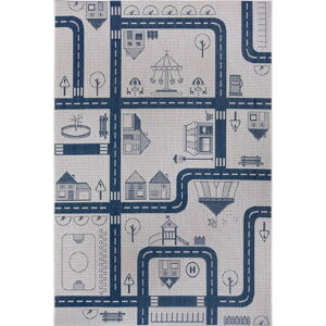 Modrý dětský koberec Ragami City, 200 x 290 cm