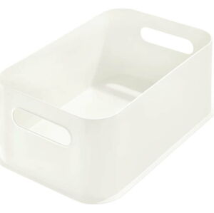 Bílý úložný box iDesign Eco Handled, 21,3 x 30,2 cm