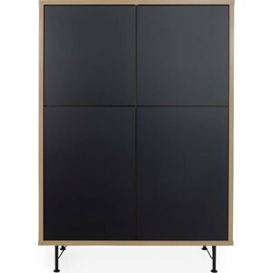 Černá skříň Tenzo Flow, 111 x 153 cm