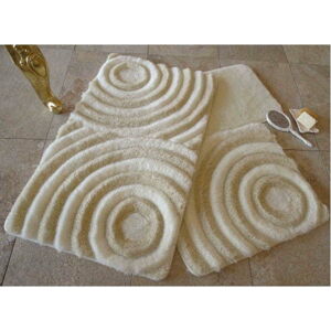 Béžové koupelnové předložky v sadě 3 ks 60x100 cm Wave – Foutastic