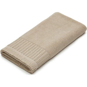 Béžový bavlněný ručník 70x140 cm Veta – Kave Home
