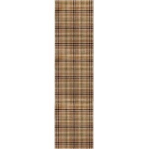 Hnědý běhoun Flair Rugs Highland, 60 x 230 cm