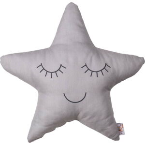 Šedý dětský polštářek s příměsí bavlny Mike & Co. NEW YORK Pillow Toy Star, 35 x 35 cm