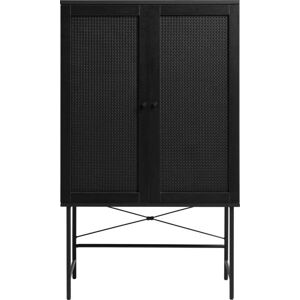 Černá skříňka v dekoru dubu 80x135 cm Pensacola – Unique Furniture