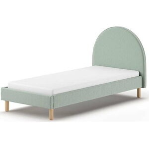 Zelená čalouněná jednolůžková postel s roštem 90x200 cm MOON – Vipack