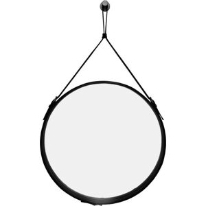 Závěsné zrcadlo v černém rámu RGE Elvis, ø 50 cm