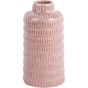Světle růžová keramická váza PT LIVING Nostalgia, výška 17,5 cm