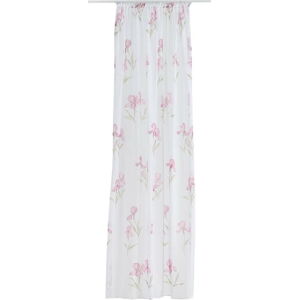 Růžovo-bílá záclona 140x255 cm Judie – Mendola Fabrics