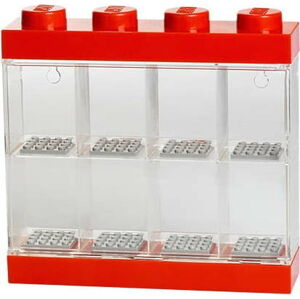 Červenobílá sběratelská skříňka na 8 minifigurek LEGO®