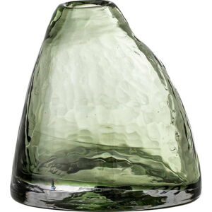 Zelená skleněná váza Bloomingville Ini, výška 13 cm