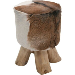 Kožená stolička Kare Design Flint Stone, ⌀ 35 cm