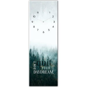 Skleněné nástěnné hodiny Styler Daydream, 20 x 60 cm