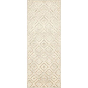Krémový běhoun z viskózy Mint Rugs Iris, 80 x 250 cm