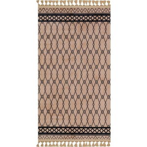 Hnědý pratelný koberec běhoun 300x80 cm - Vitaus