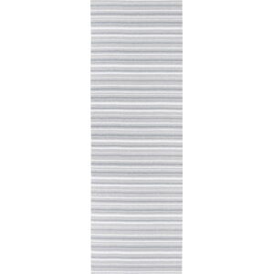 Šedo-bílý běhoun vhodný do exteriéru Narma Hullo, 70 x 350 cm