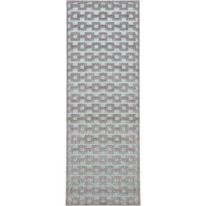Šedo-modrý běhoun Mint Rugs Shine, 80 x 250 cm