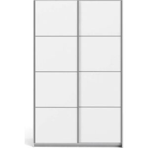 Bílá šatní skříň s posuvnými dveřmi 122x202 cm Verona - Tvilum