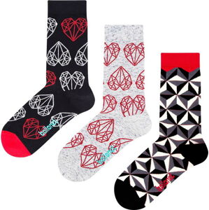Set 3 párů ponožek Ballonet Socks Black & White v dárkovém balení, velikost 36 - 40