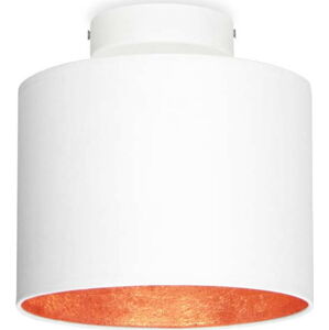 Bílé stropní svítidlo s detailem v měděné barvě Sotto Luce MIKA XS, ø 20 cm