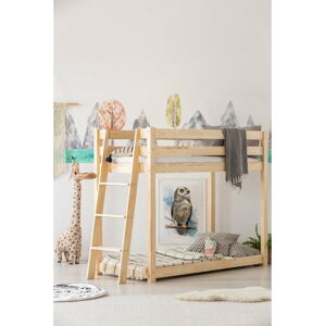 Patrová dětská postel z borovicového dřeva 70x140 cm CLPB - Adeko
