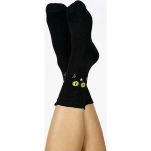 Černé ponožky DOIY Cat, vel. 37 - 43