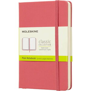 Růžový zápisník v pevné vazbě Moleskine Daisy, 192 stran