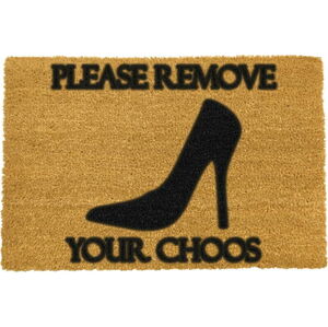 Rohožka z přírodního kokosového vlákna Artsy Doormats Remove Shoes, 40 x 60 cm