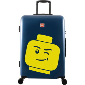 Modrý kufr na kolečkách LEGO® Luggage Minifigure Head 24