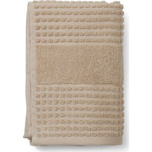 Béžový ručník z bio bavlny 50x100 cm Check – JUNA