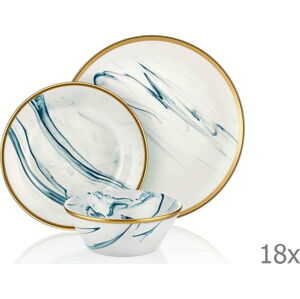 18dílný set porcelánového nádobí Mia Lucid Blues
