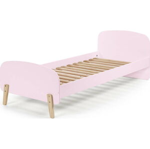 Růžová dětská postel Vipack Kiddy, 200 x 90 cm