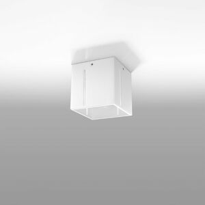 Bílé stropní svítidlo s kovovým stínidlem 10x10 cm Pax – Nice Lamps