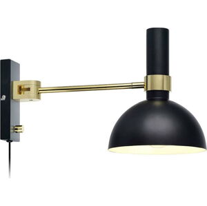 Nástěnná lampa v černo-zlaté barvě Markslöjd Larry Kinkiet