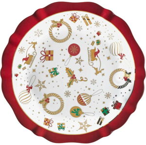 Porcelánový servírovací talíř s vánočním motivem Brandani Alleluia, ⌀ 30 cm