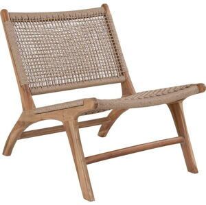 Hnědá zahradní židle z teakového dřeva Bonami Essentials Derby