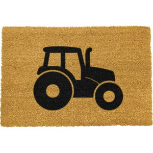 Rohožka z přírodního kokosového vlákna Artsy Doormats Tractor, 40 x 60 cm