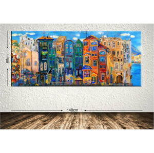 Obraz Tablo Center Colorful Houses, 140 x 60 cm
