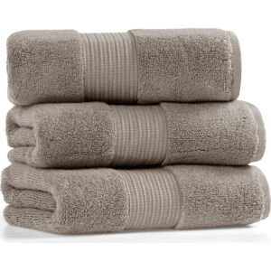 Sada 3 světle hnědých bavlněných ručníků Foutastic Chicago, 50 x 90 cm