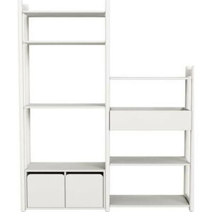 Bílý dětský policový díl Flexa Shelfie Alfa, výška 189,2 cm