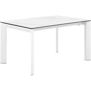 Bílošedý rozkládací jídelní stůl sømcasa Tamara, 160 x 90 cm